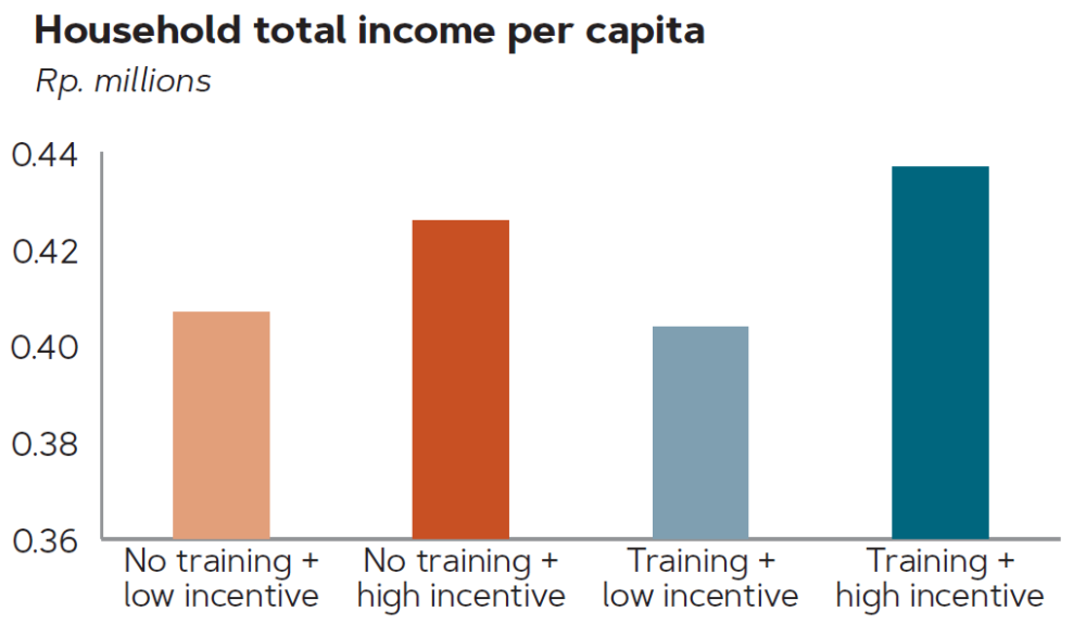 Graph of household total income per capita