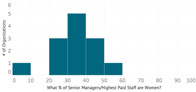 A figure showing women's representation in DFI sector management