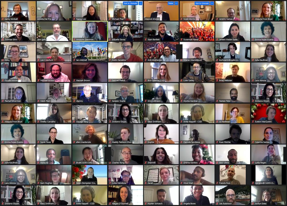 CGD staff on their holiday zoom call