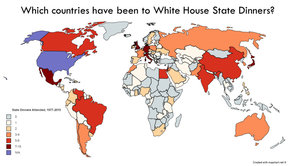 Guess Who’s (Not) Coming to Dinner? The Unrepresentative Statistics of White House State Dinners Guess Who’s (Not) Coming to Dinner? The Unrepresentative Statistics of White House State Dinners