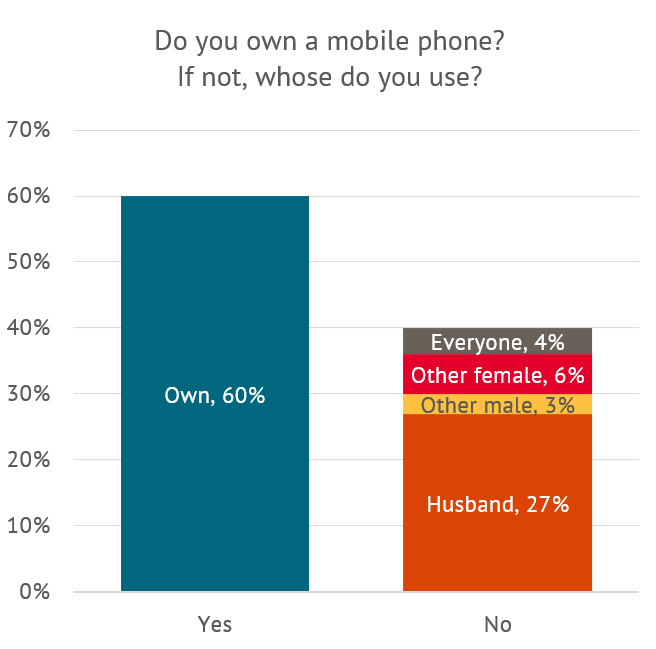Do you own a mobile phone, and if not whose phone do you use?