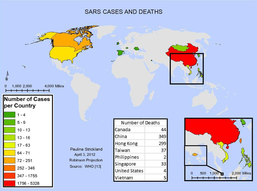 SARS distribution