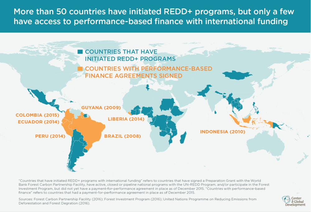 Infographic: Map of countries with Redd+ agreements Infographic: Map of countries with Redd+ agreements