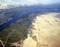 Aerial view of the Nile River